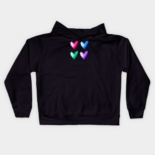 Colorful Hearts Kids Hoodie